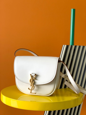 Y*L kaia small satchel in smooth leather 7.2 x 6.1 x 2.1 inches