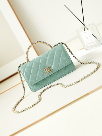 Ch*el 24p woc classic wallet on chain 11x18.5x6cm