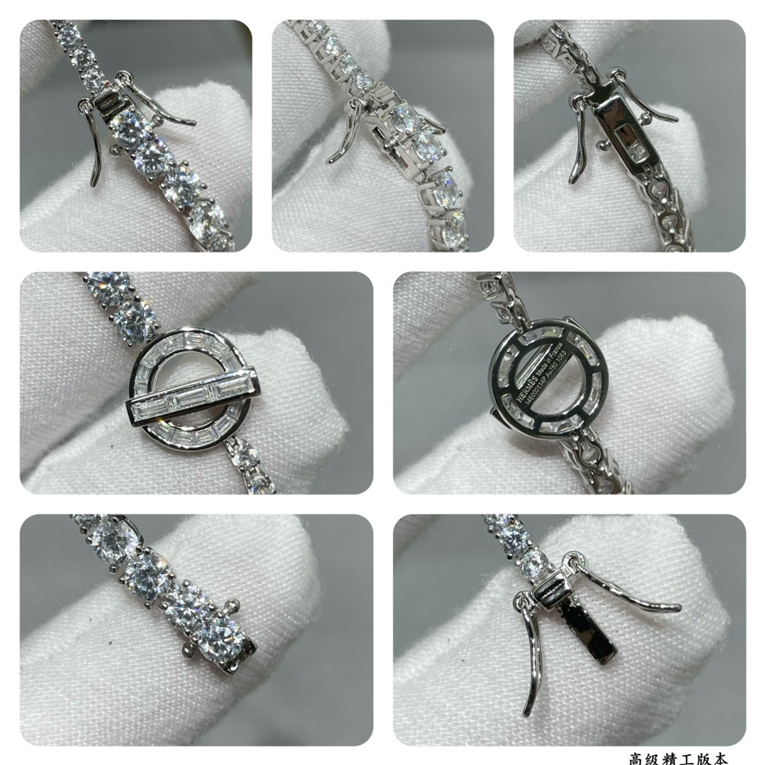 h**mes ot square Di*m*nd bracelet