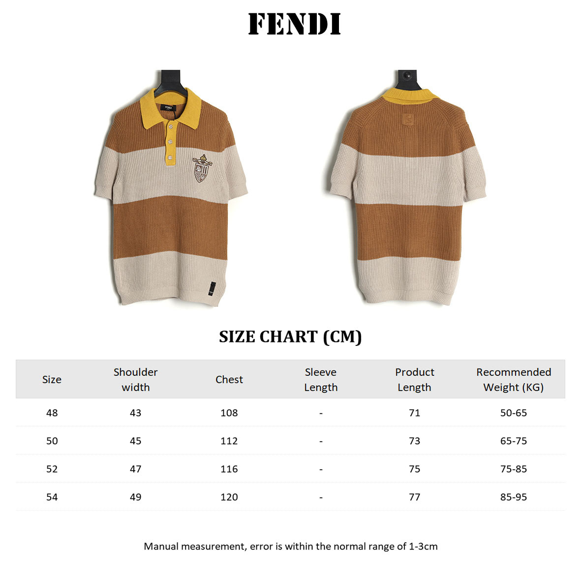 F**di fd knitting short-sleeved