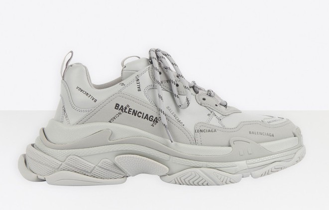 Balenciga Triple S Allover Logo Grey