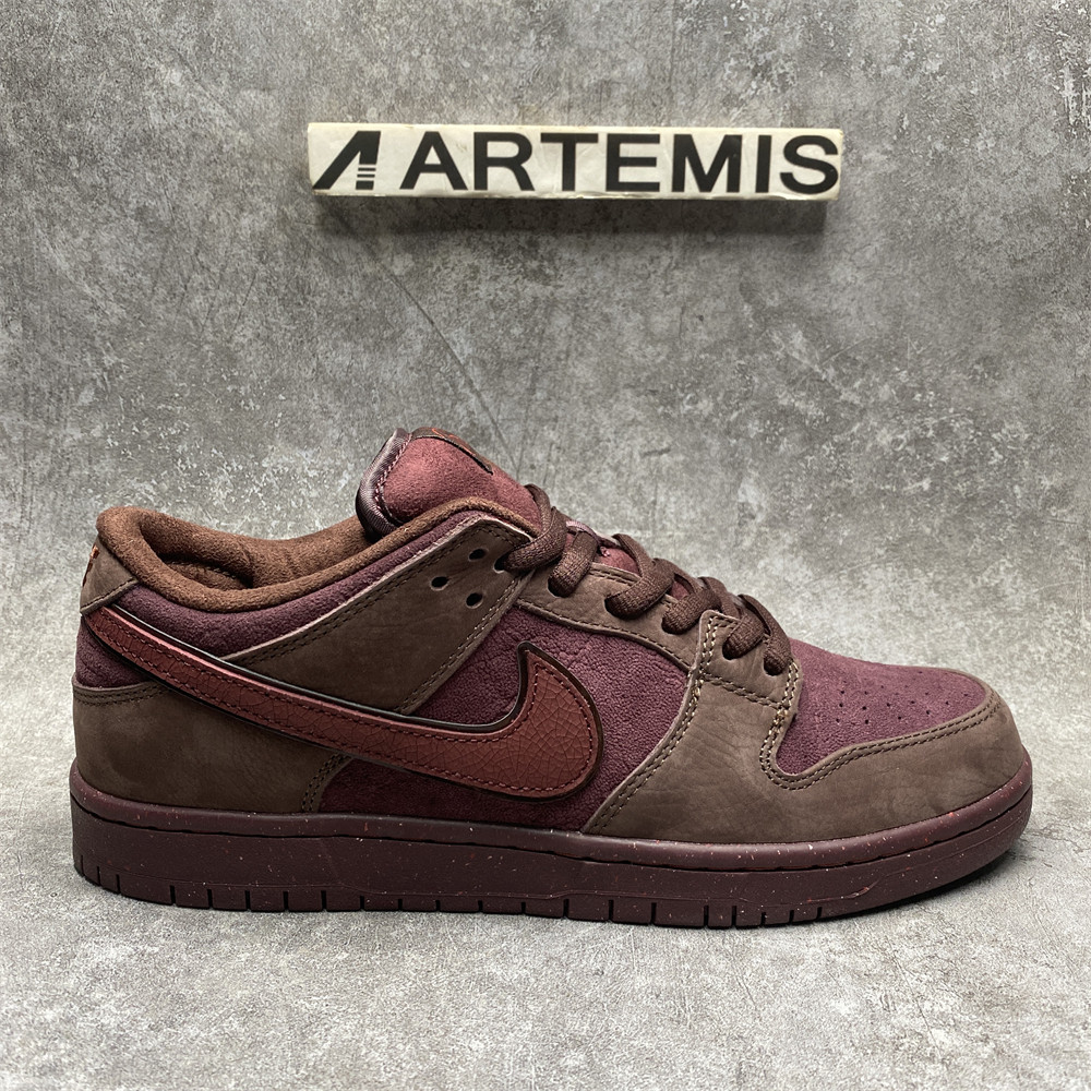 nike dunk low preM1vm sb 'city of love collection - burgundy crush'