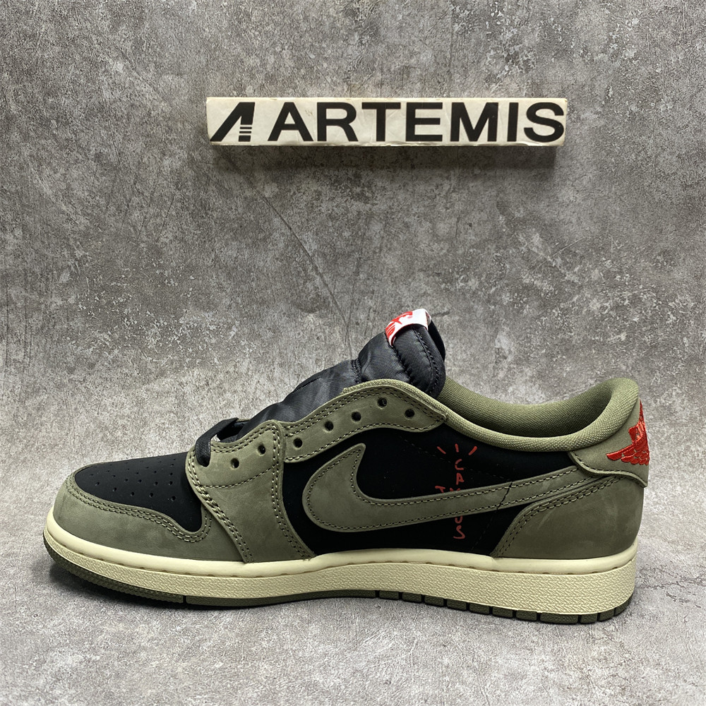 TRAVIS SCOTT X AIR JORDAN 1 LOW OG SP BLACK OLIVE