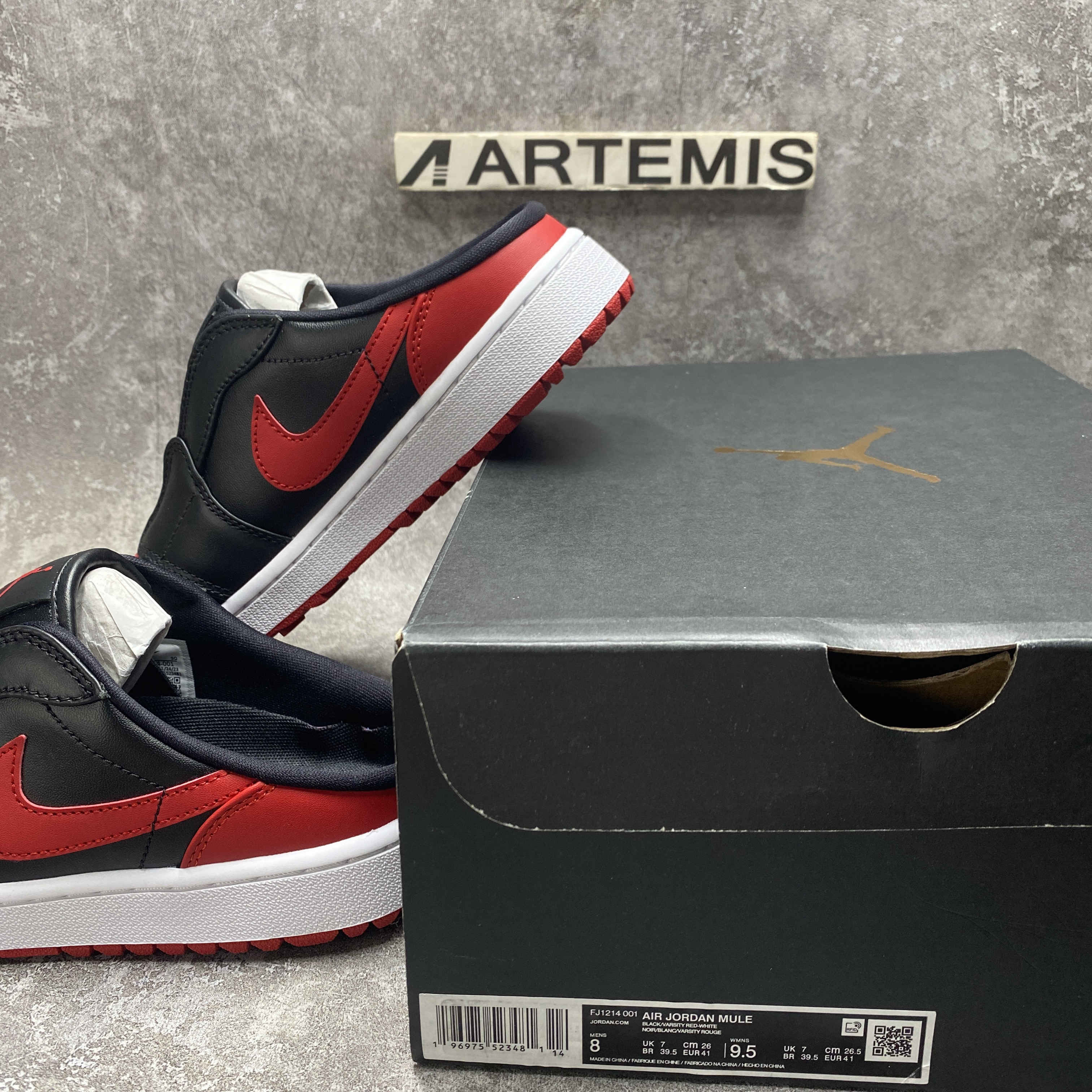 UA Jordan 1 Mule Golf Bred
