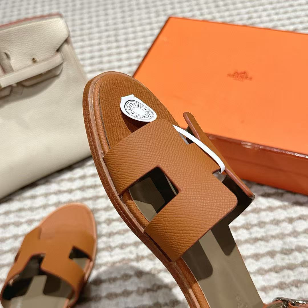 ua H**mes santorini leather sandals