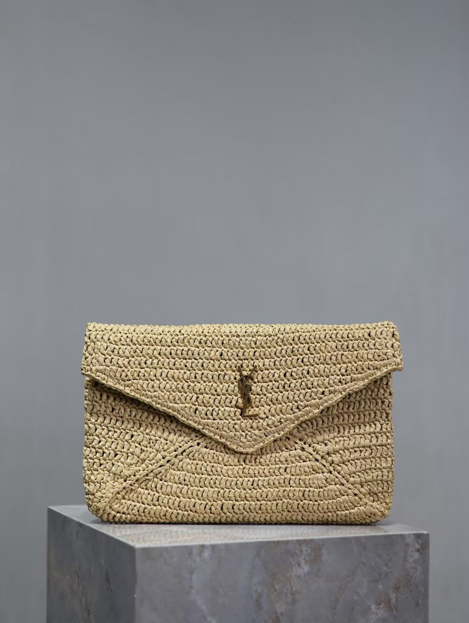Y*L cassandre large envelope pouch in rope 29.5x18x4.5cm