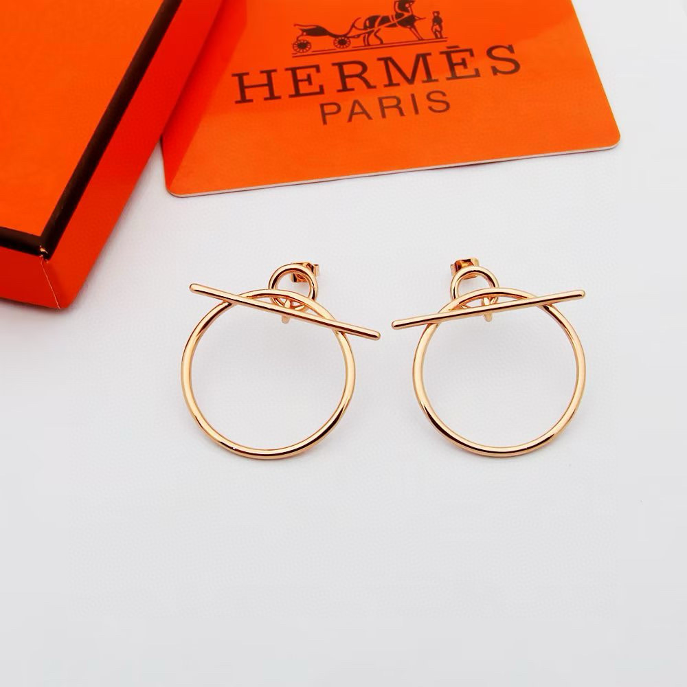 H**mes loop earrings