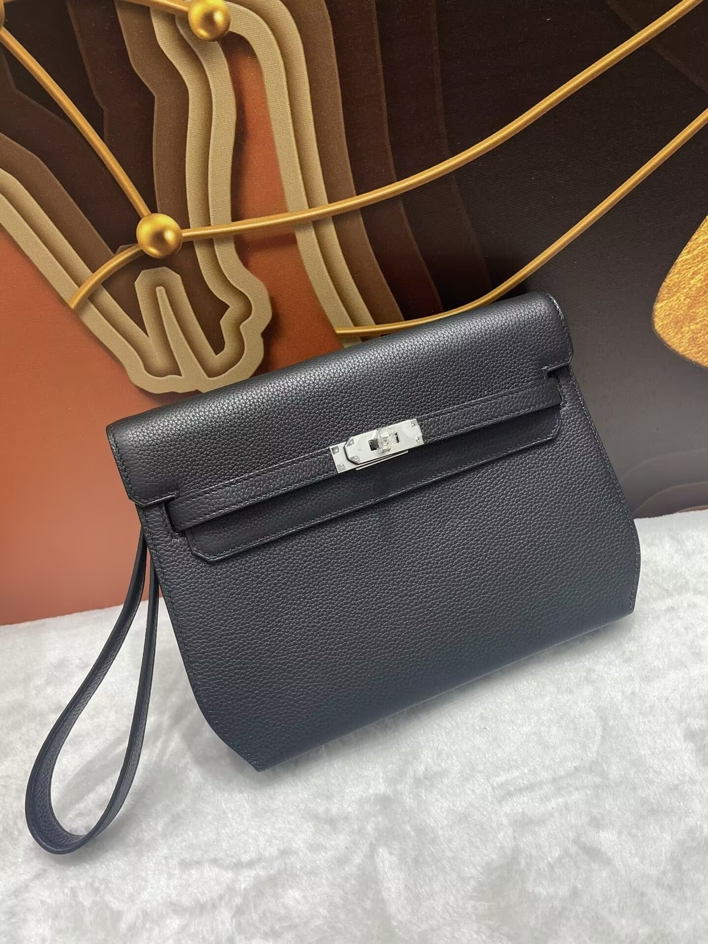 H**mes kelly depeches togo black 25cm