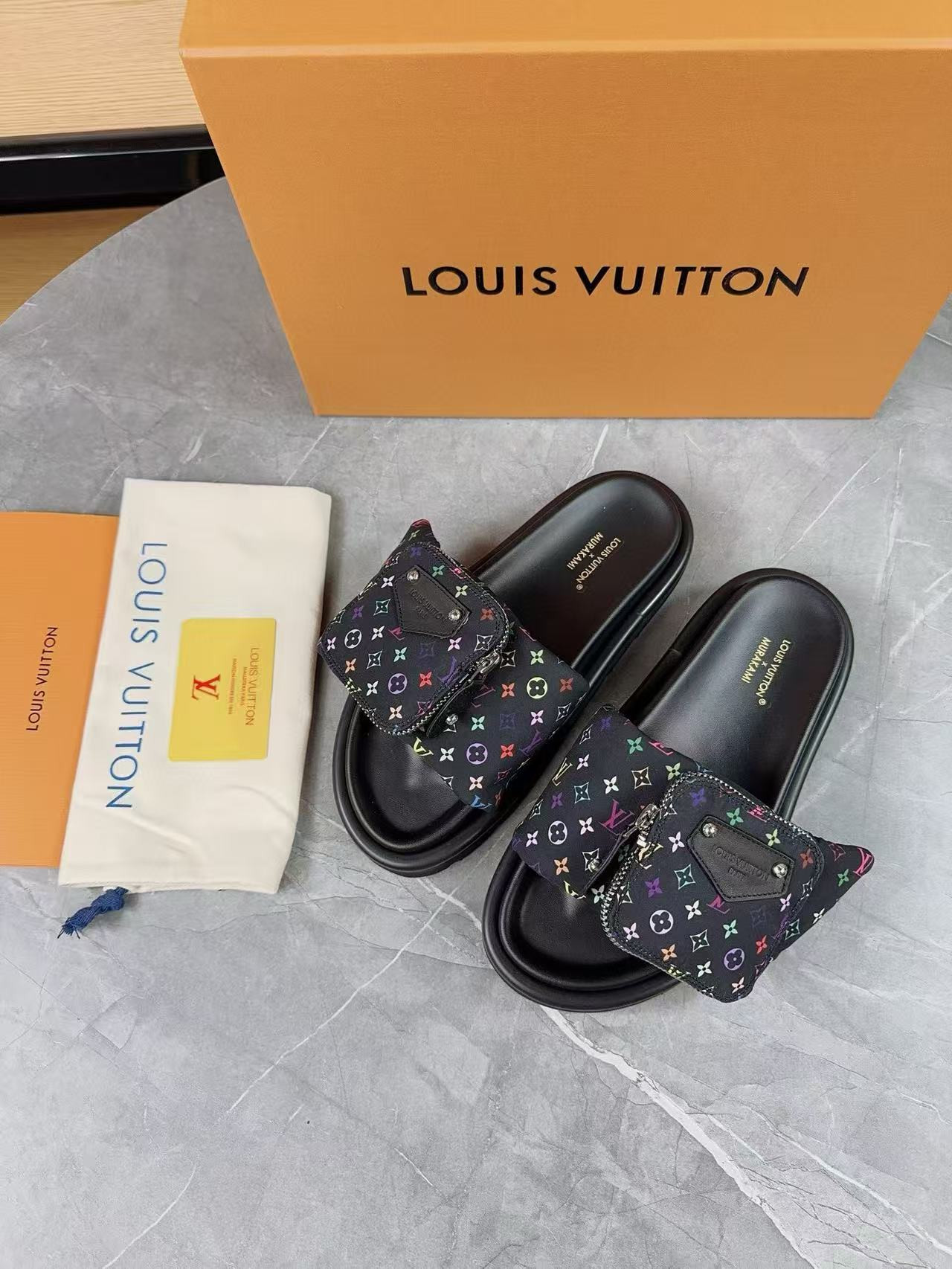 UA LV x TM Pool Pillow Flat Comfort Mule