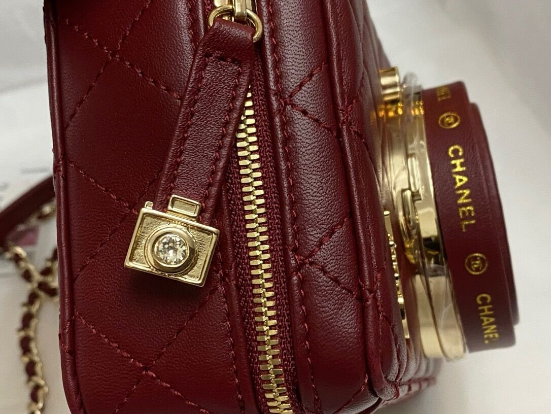 Ch*el camera bag 4.5 × 6.2 × 2.3 in
