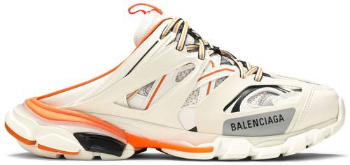 Balenciga Track Mule White Orange