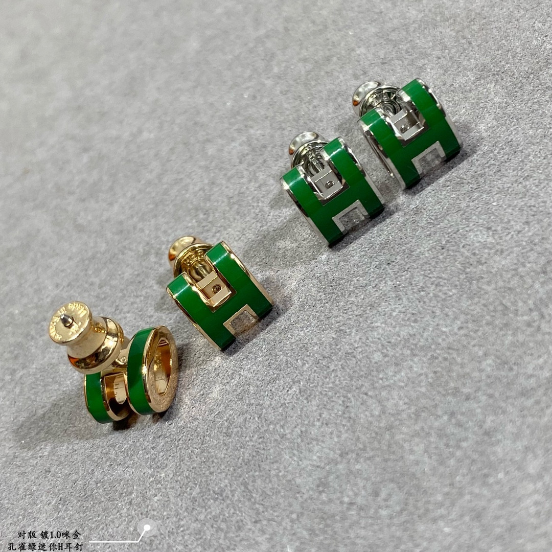 H**mes mini h linglong earrings
