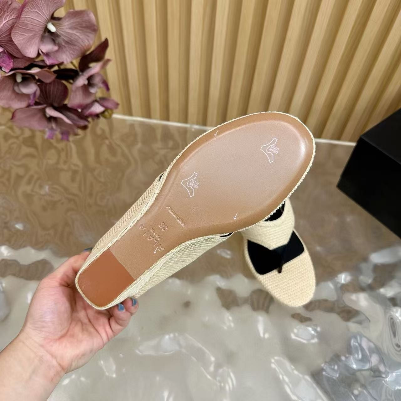 UA Alaïa Cube Wedge Sandal