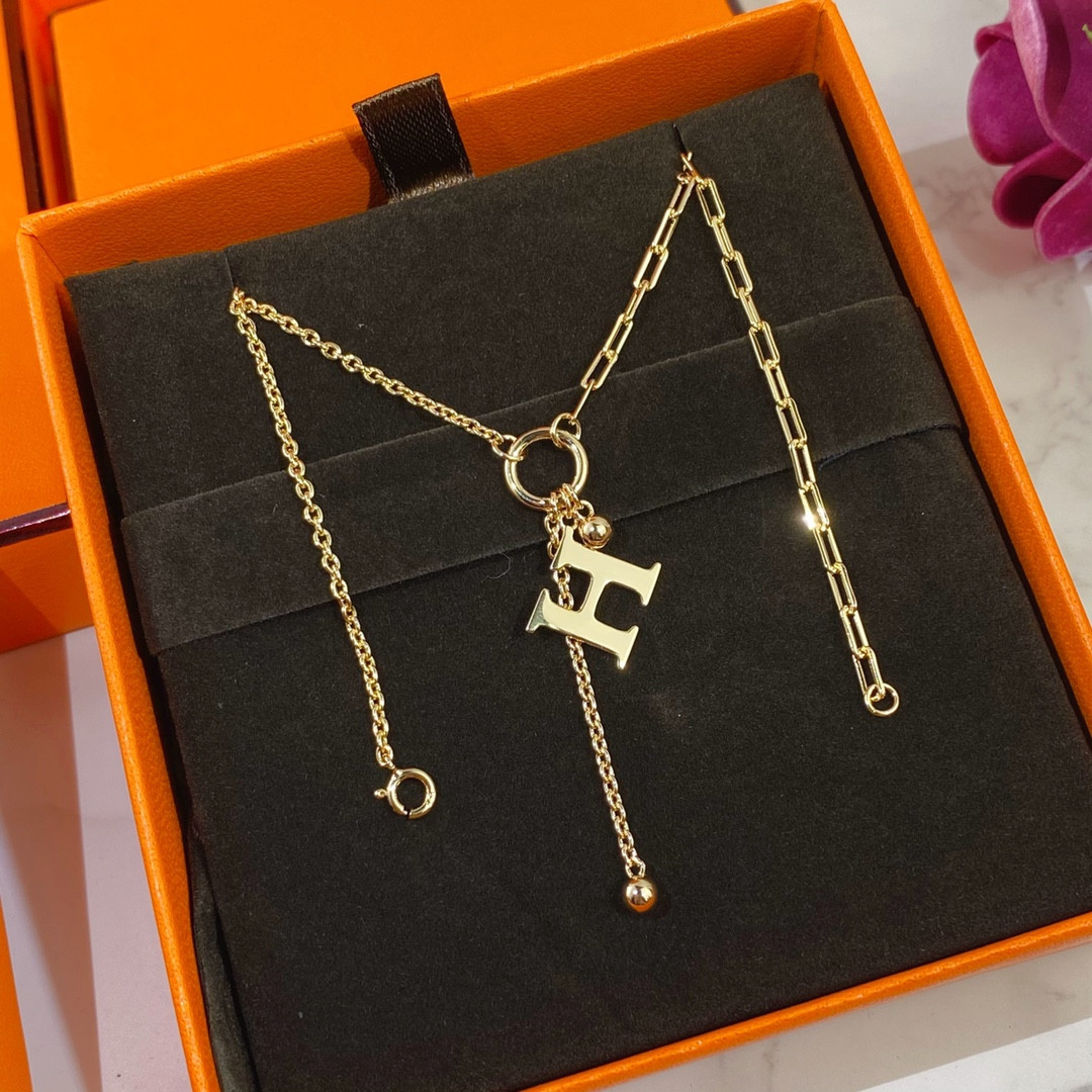 H**mes mandarin duck h necklace
