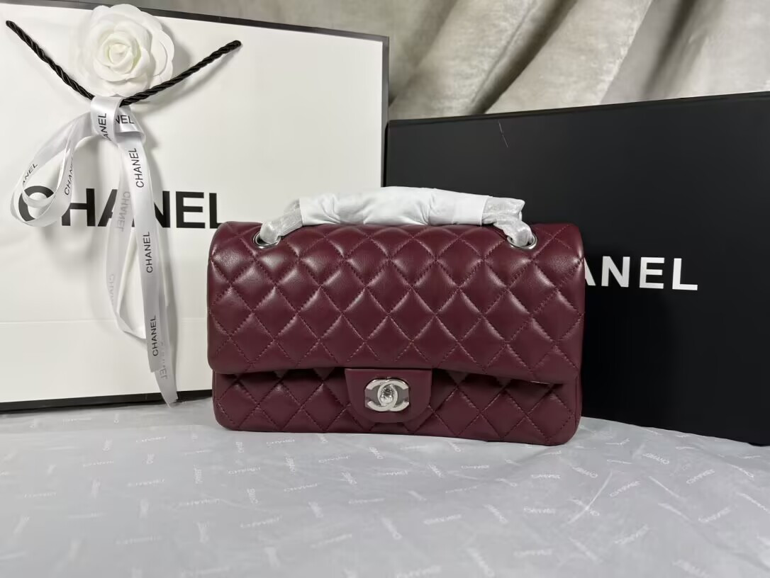Ch*el classic 11.12 handbag 15.5 × 25.5 × 6.5 cm