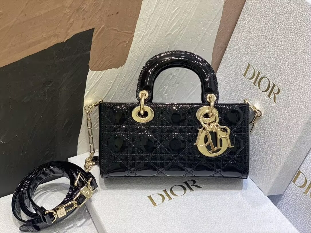 D*or small lady d-joy bag black 22x6x12cm
