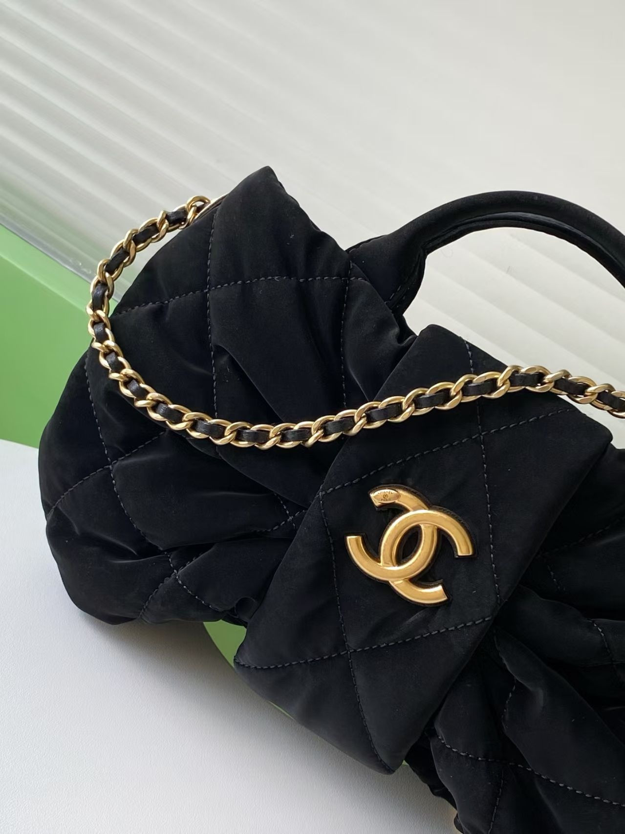 Ch*el mini bow bag 18x26x5cm