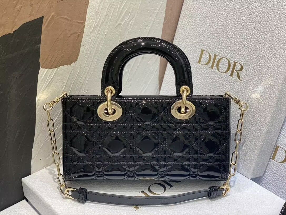 D*or small lady d-joy bag black  22x6x12cm