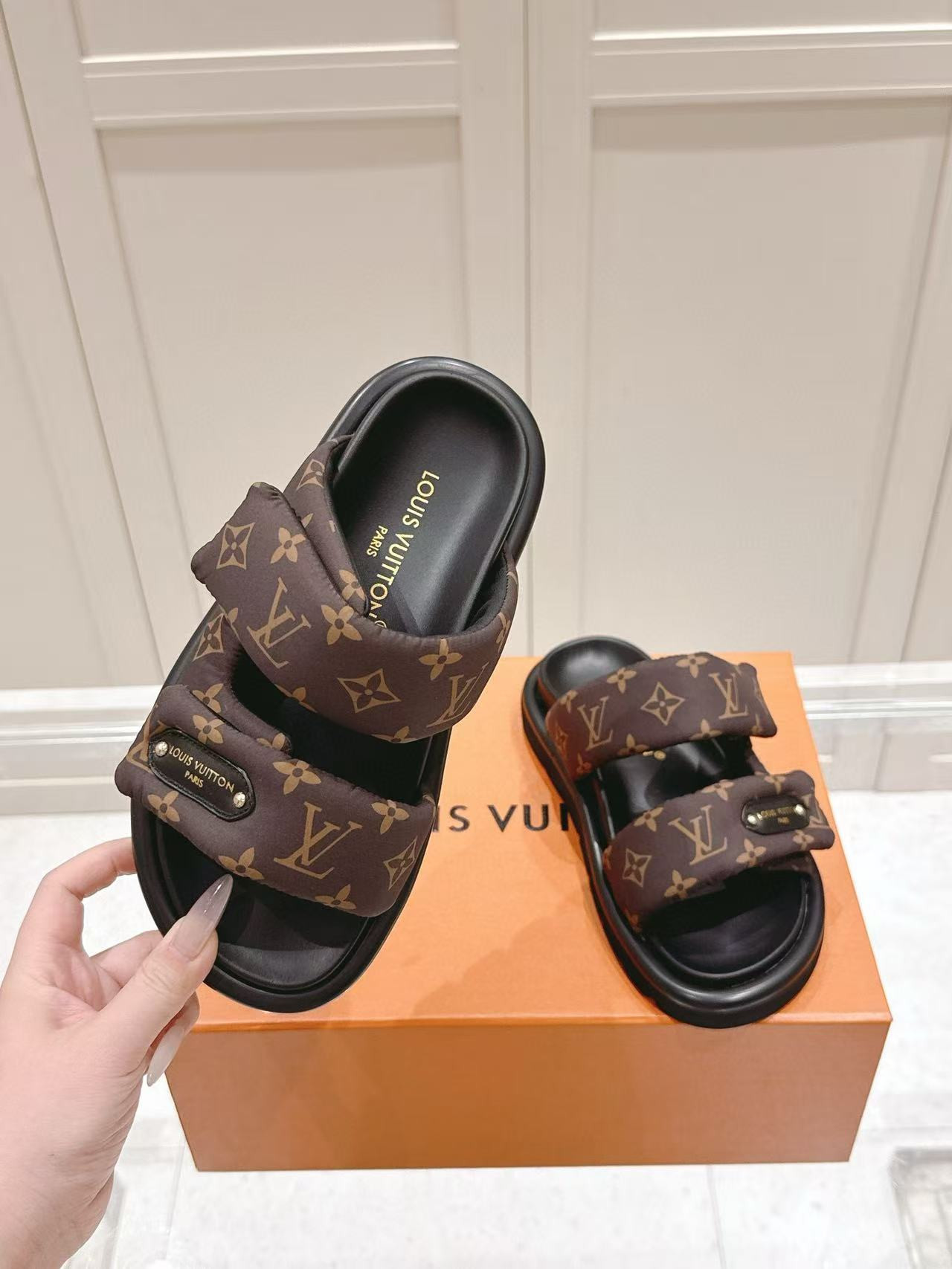 UA LV Pool Pillow Mules