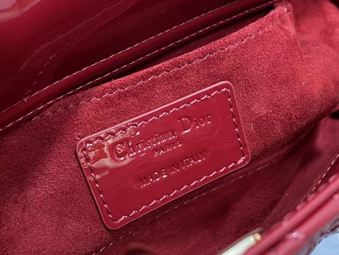 D*or small lady d-joy bag red 22x6x12cm