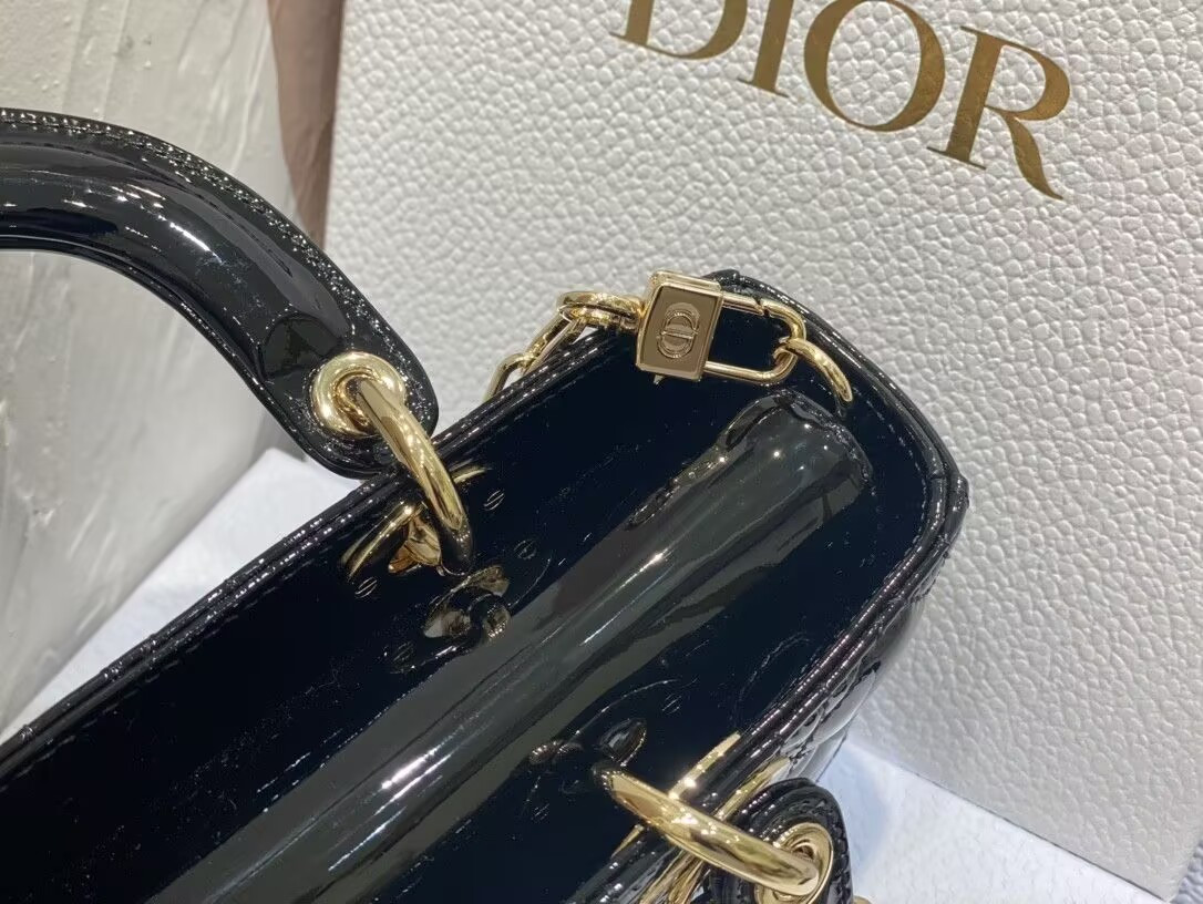 D*or small lady d-joy bag black  22x6x12cm