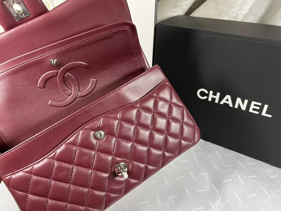 Ch*el classic 11.12 handbag 15.5 × 25.5 × 6.5 cm