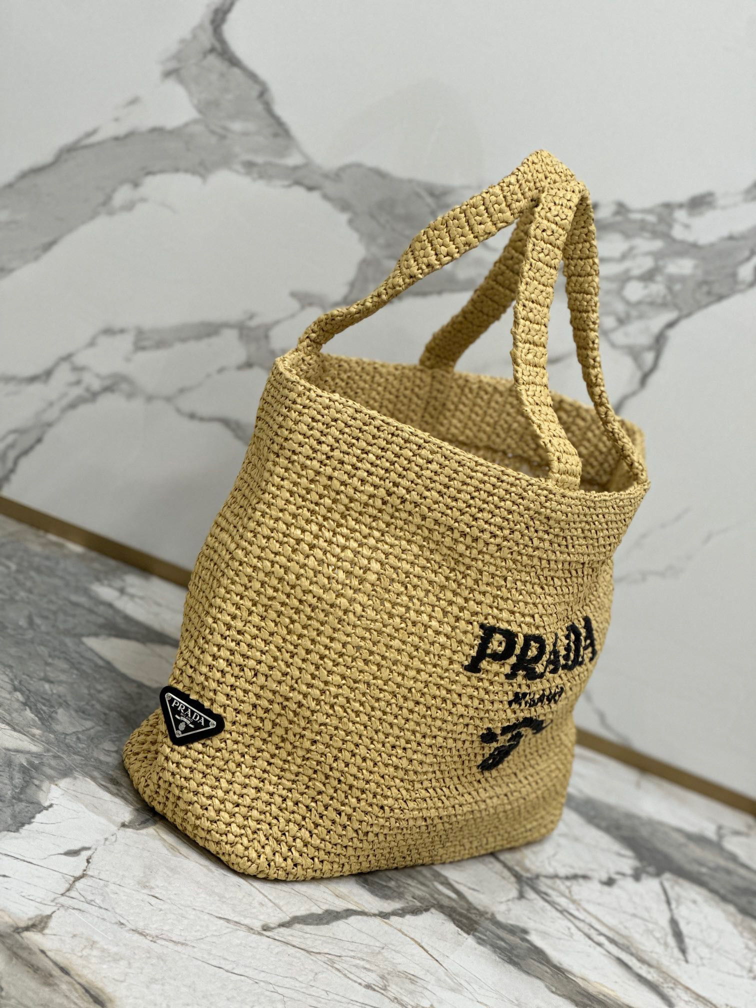 Pra*a crochet tote bag color natural