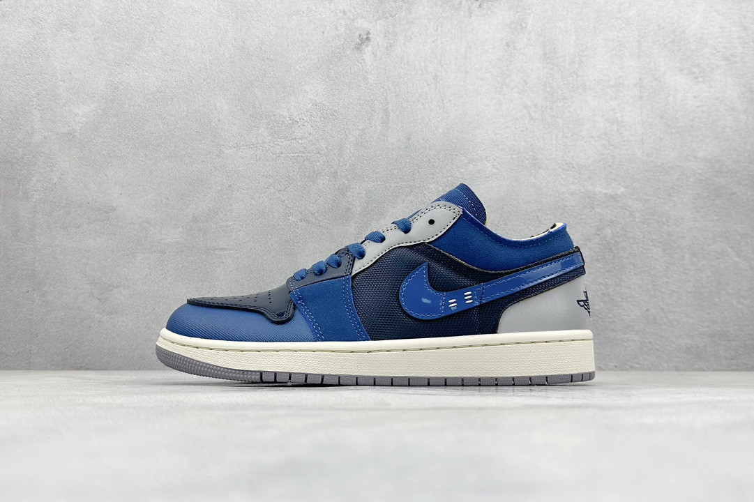 Jordan 1 Low SE CraftObsidian French Blue Ashen Slate White