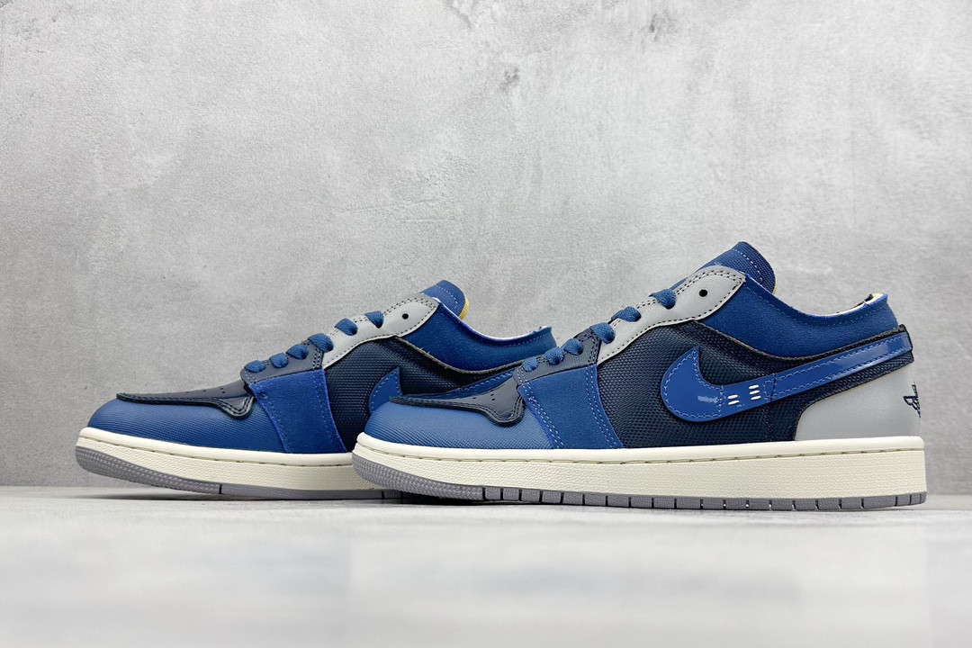 Jordan 1 Low SE CraftObsidian French Blue Ashen Slate White