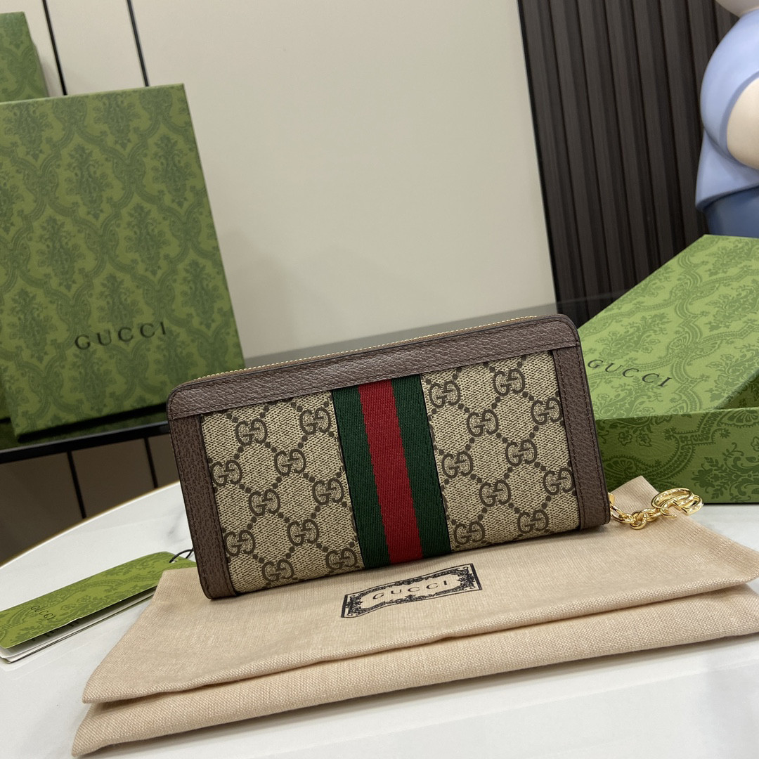 G*u*i ophidiazip around wallet 19.5x11x3cm
