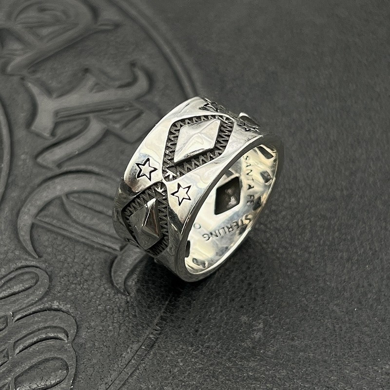ch**me he**ts Di*m*nd-shaped star ring