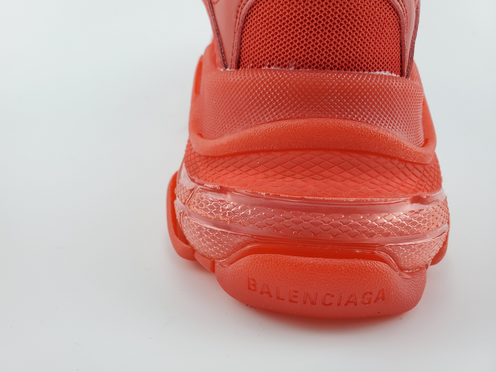Balenciga Triple S Red Clear Sole