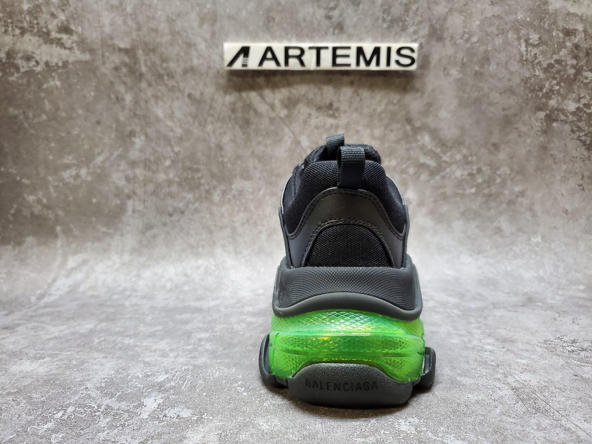 Balenciga Triple S Black Yellow Fluo