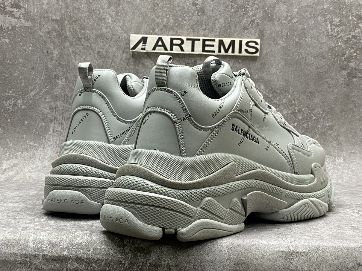 Balenciga Triple S Allover Logo Grey