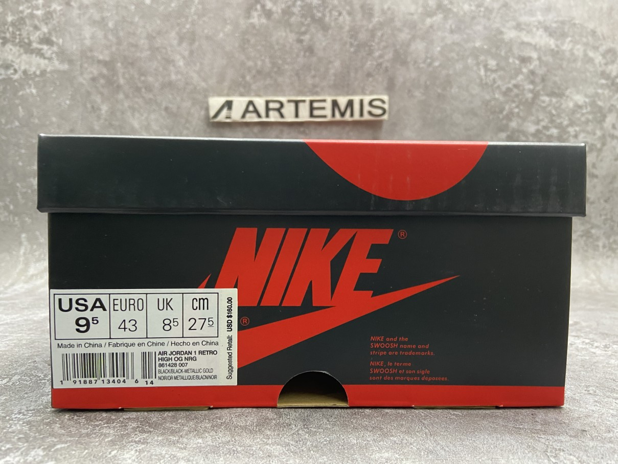 Air Jordan 1 Retro High NRG Patent Gold Toe