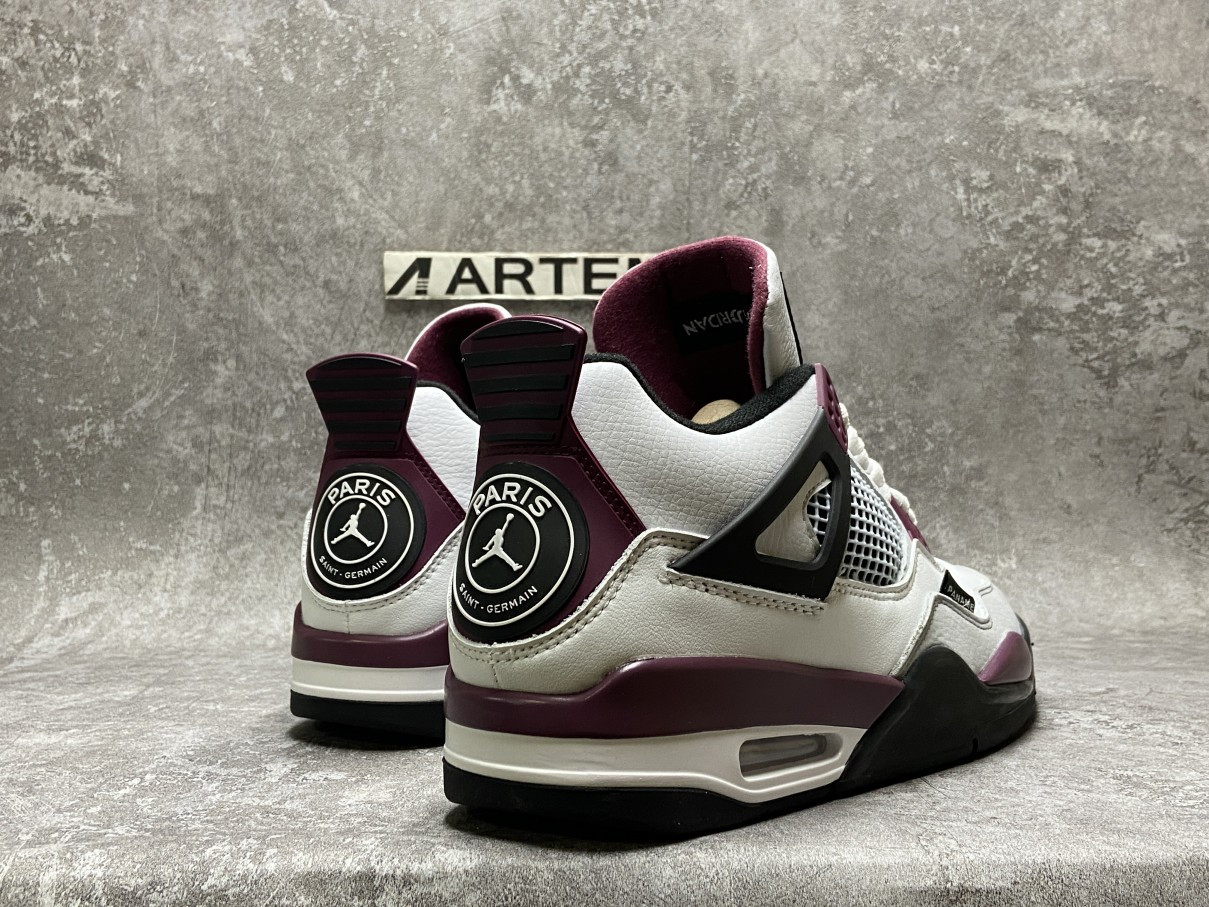 Air Jordan 4 PSG Neutral Grey Bordeaux