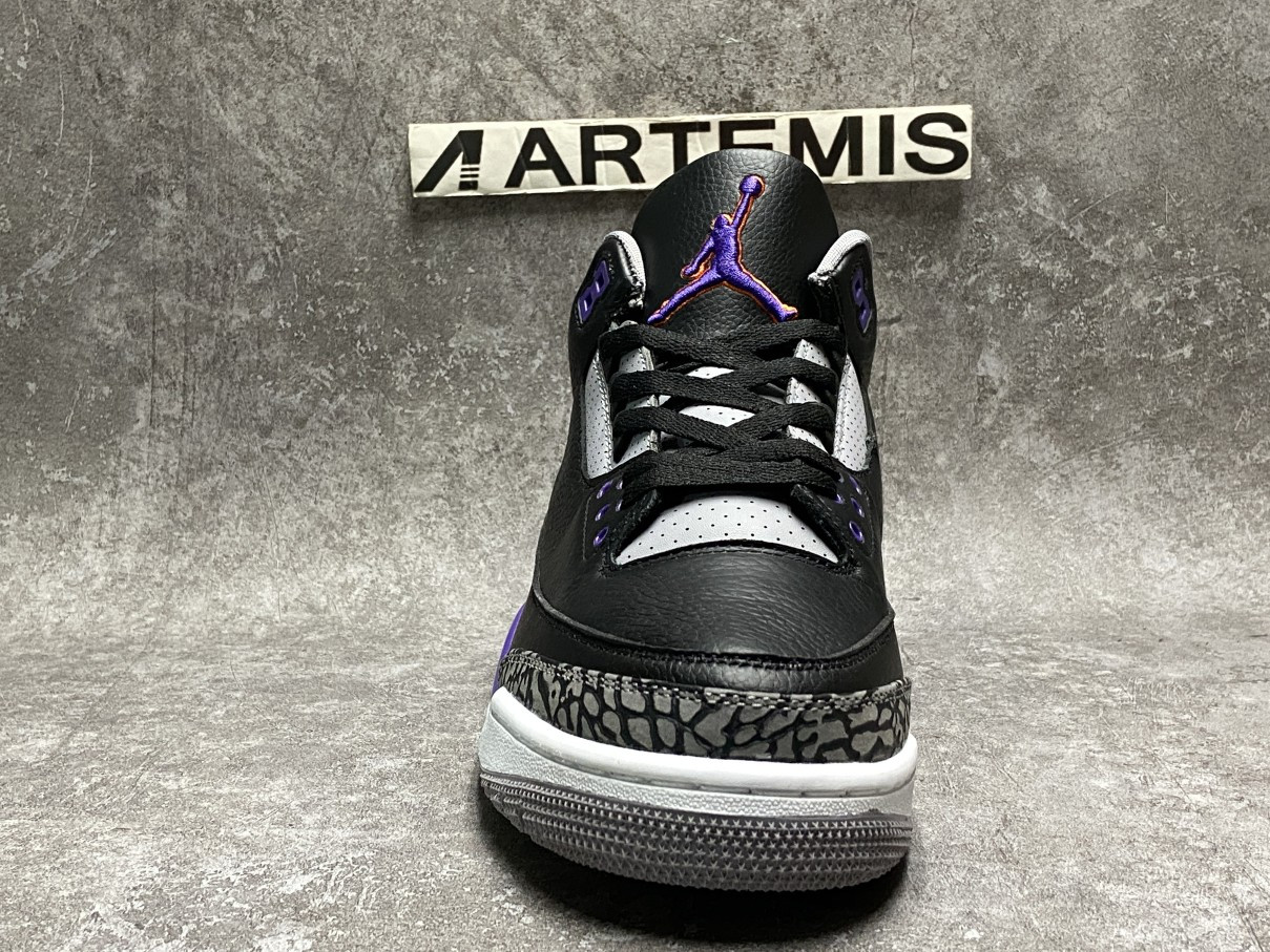 Air Jordan 3 Retro Black Court Purple