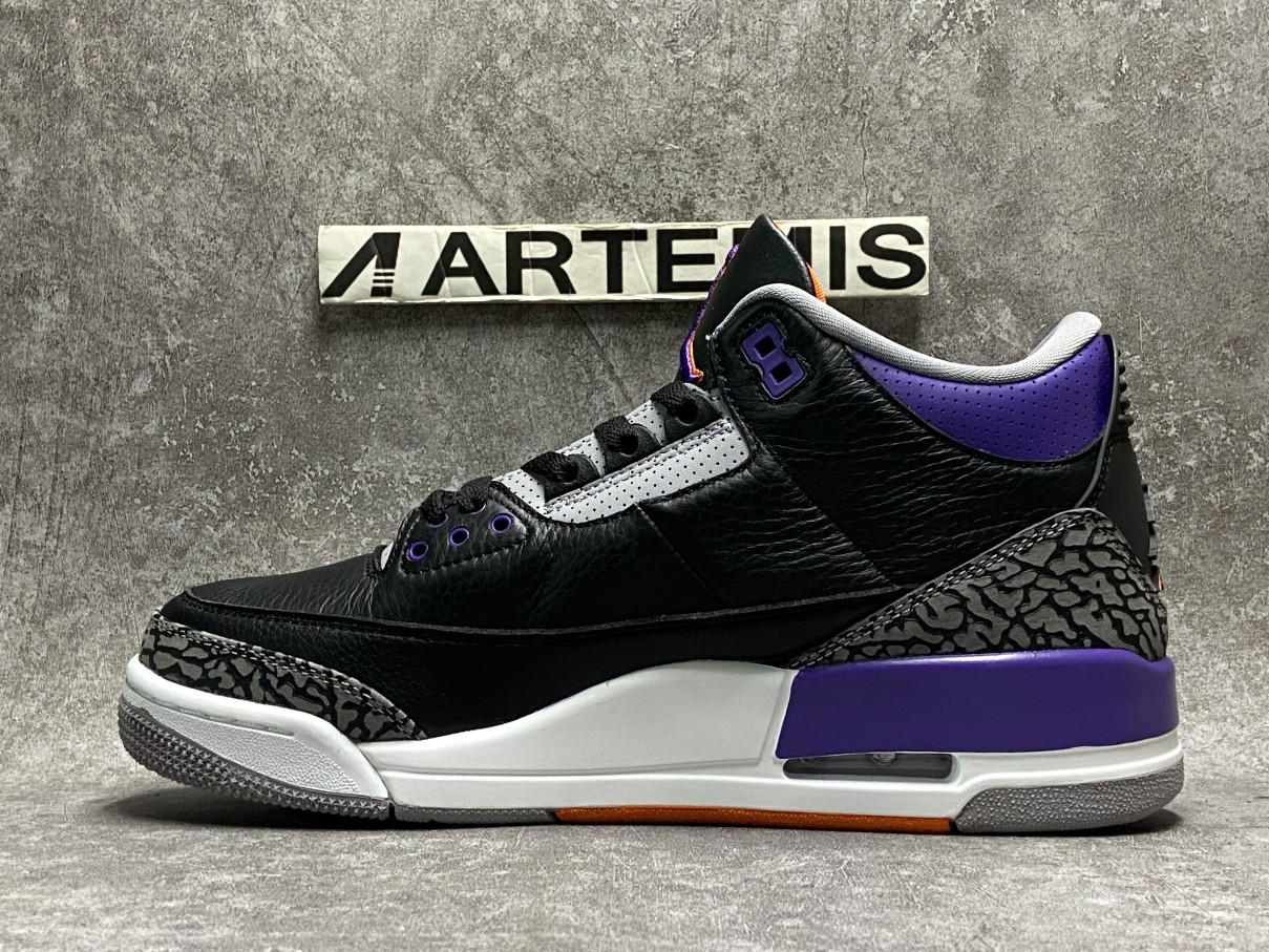 Air Jordan 3 Retro Black Court Purple