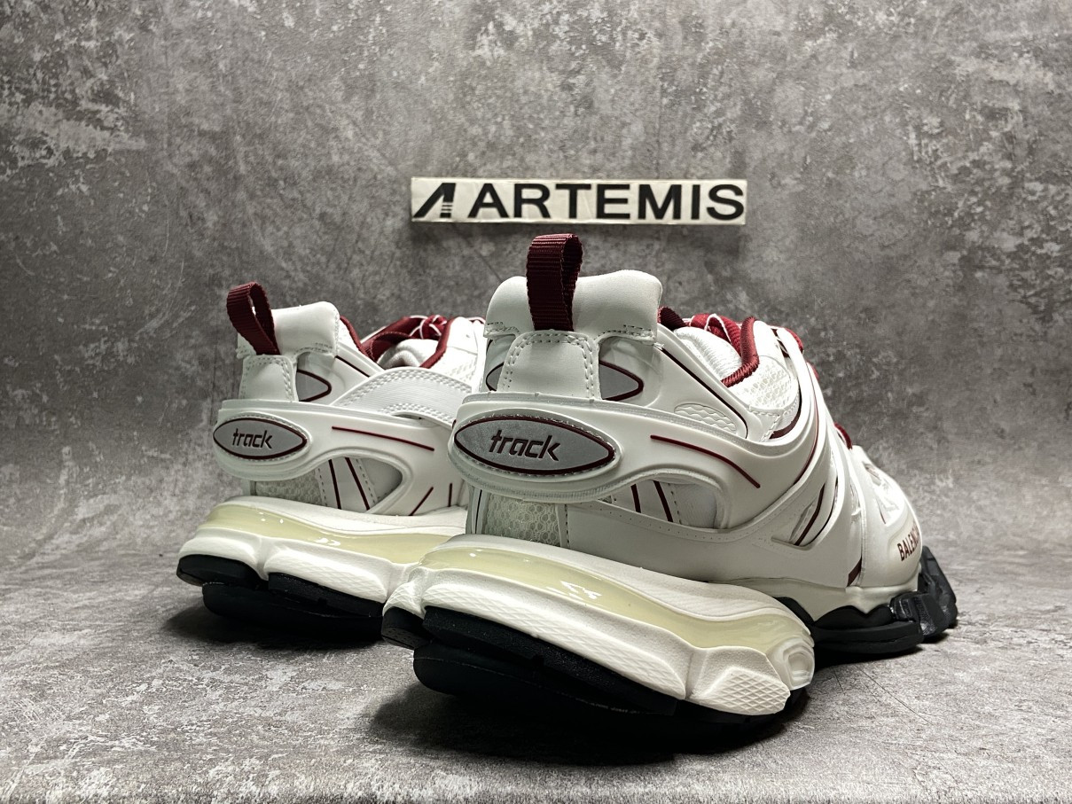 Balenciga Track White Burgundy