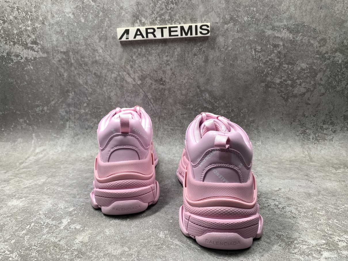 Balenciga Triple S Allover Logo Pink