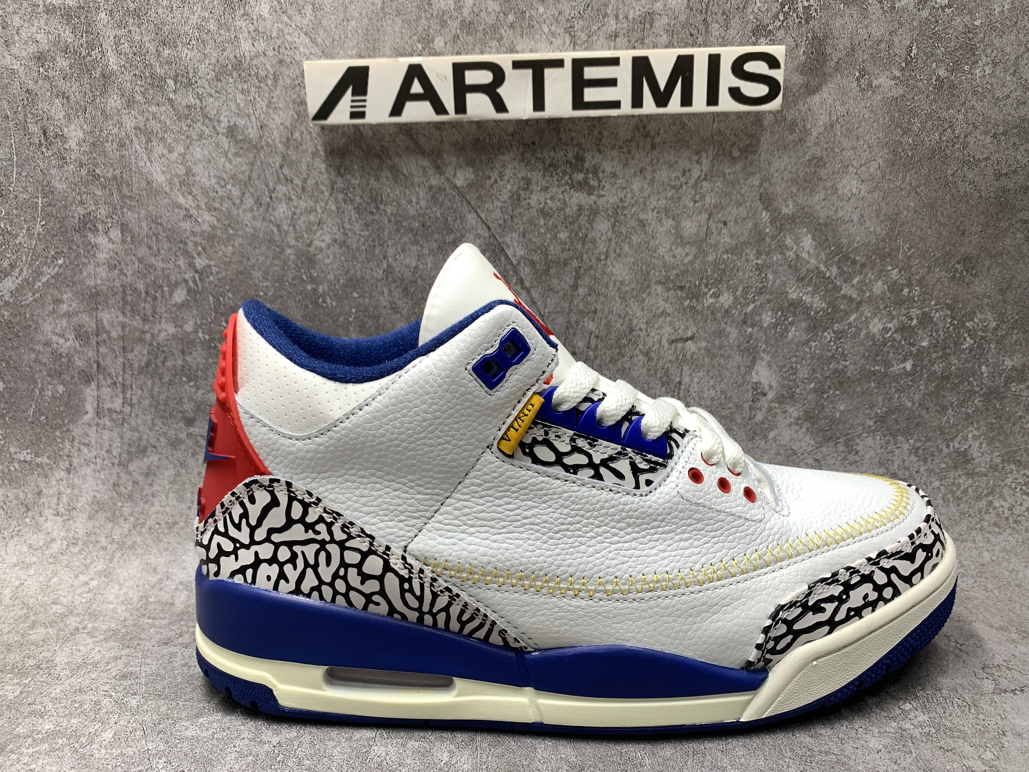 Air Jordan 3 Retro SP White Blue Red Cement Grey