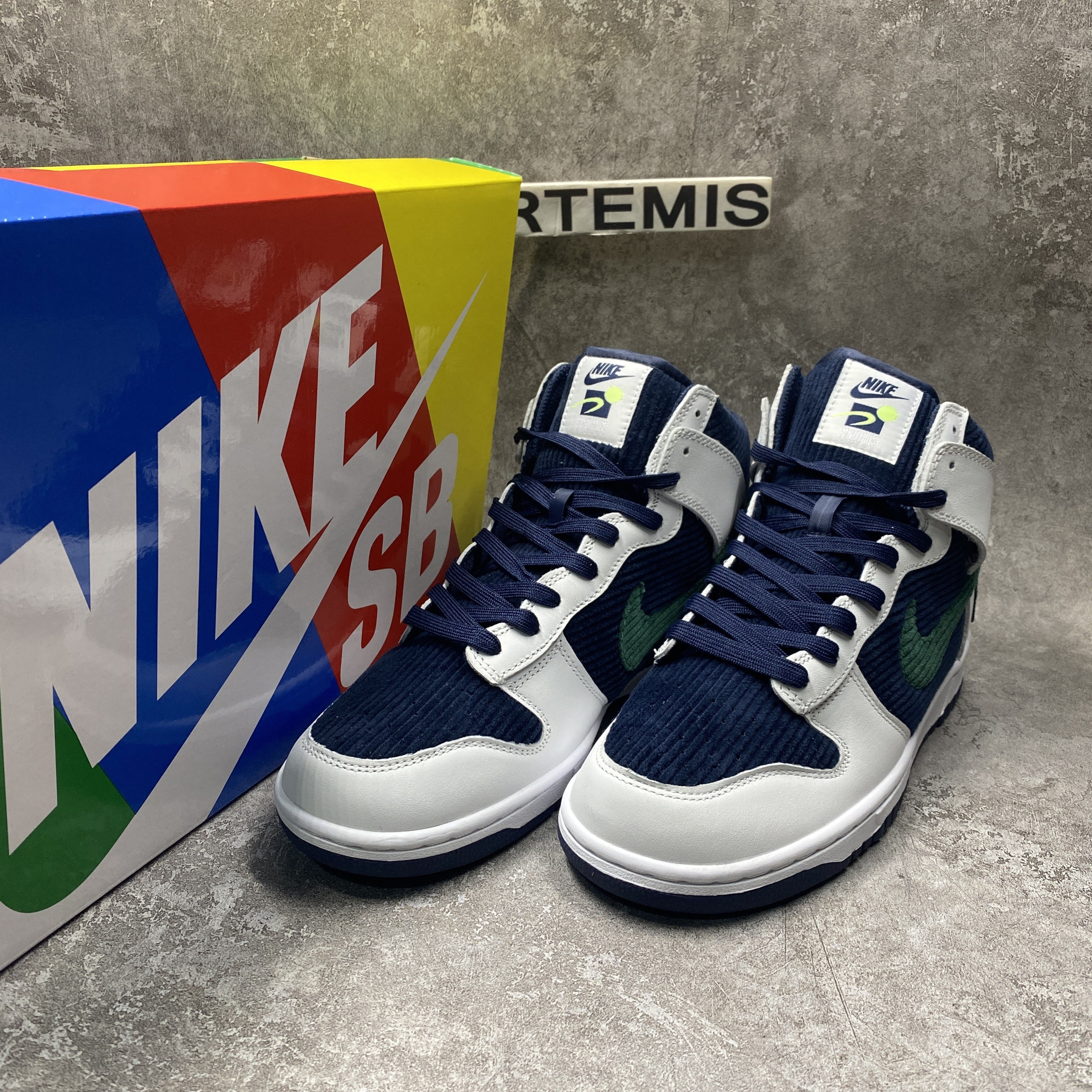 Nike Dunk High Sports Specialties White Navy