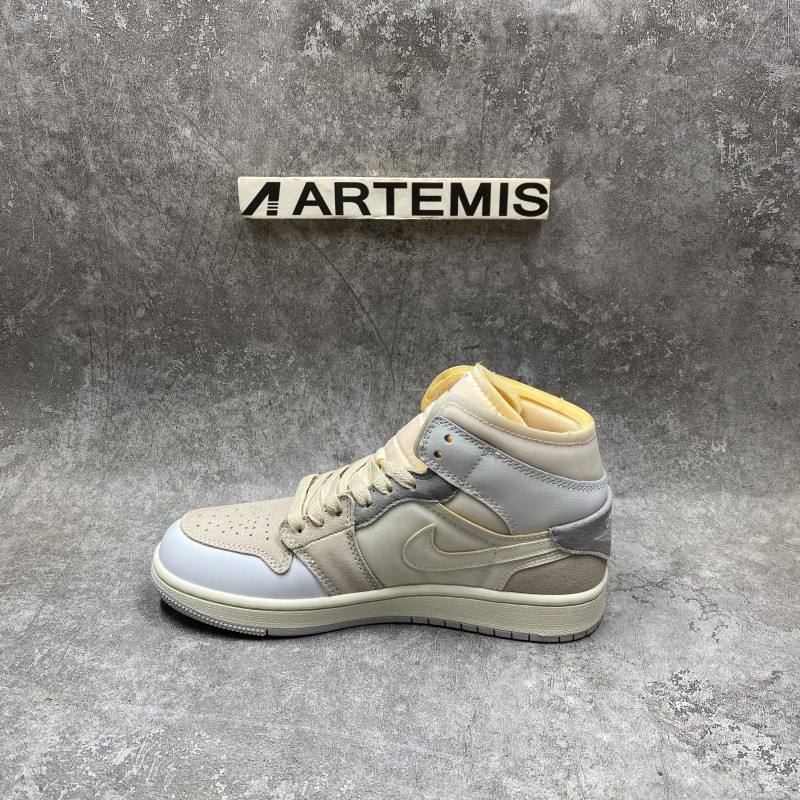 Air Jordan 1 Mid SE Craft Inside Out White Grey