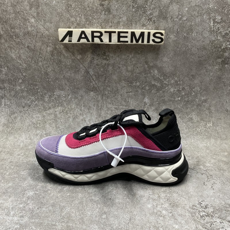 Channel Trainer Sneaker In Purple