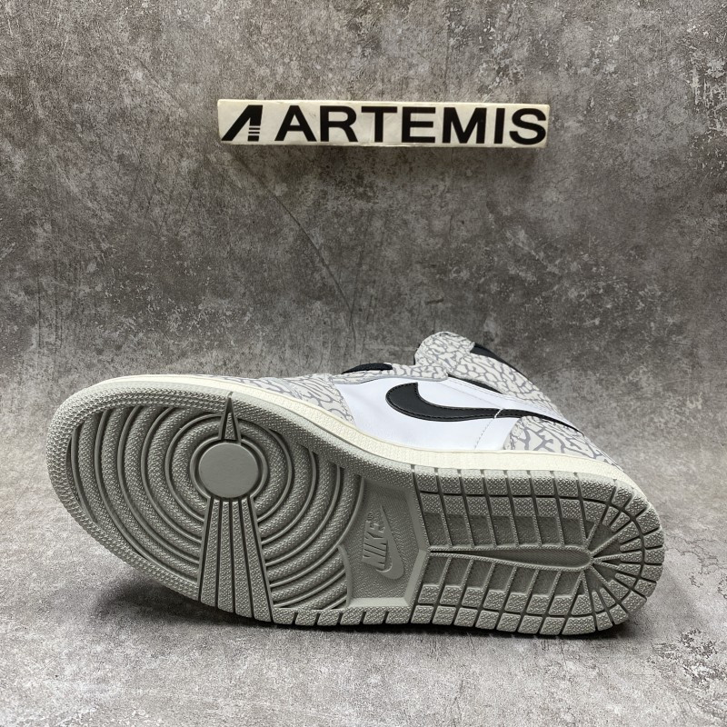 Air Jordan 1 Retro High Elephant Print White Cement
