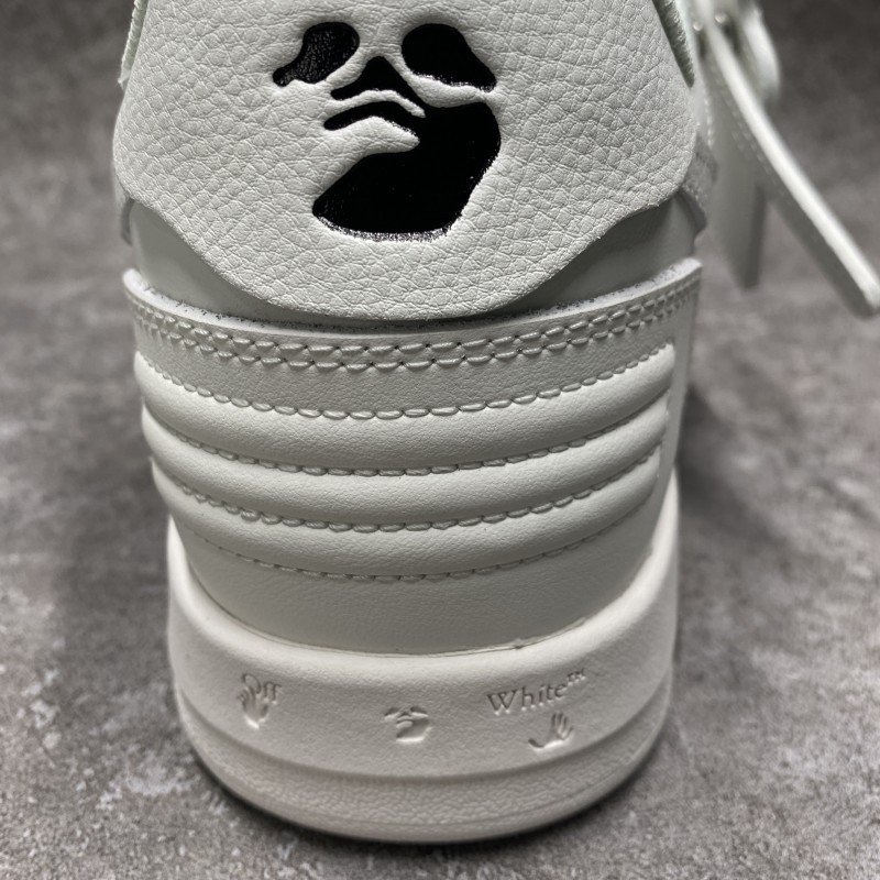 OFF-WHITE Out Of Office OOO Low Tops Triple White