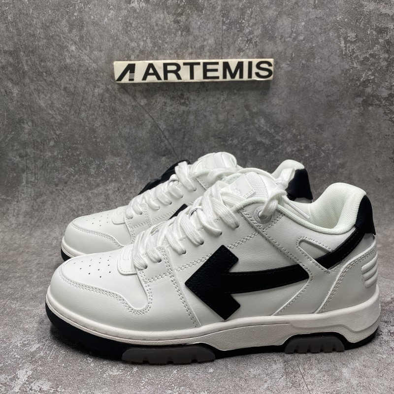 OFF-WHITE Out Of Office OOO 30 MM Low Tops Black White Blue