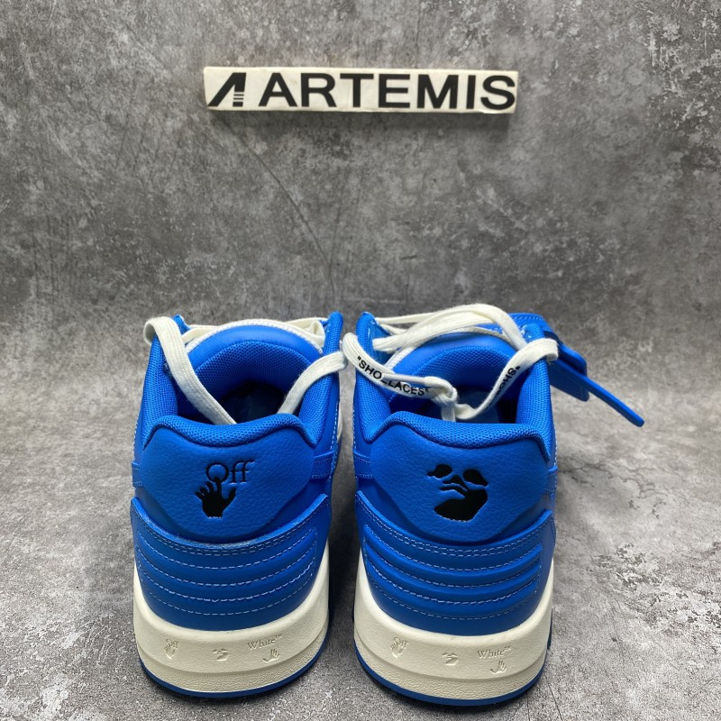 OFF-WHITE Out Of Office OOO Low Tops White Blue