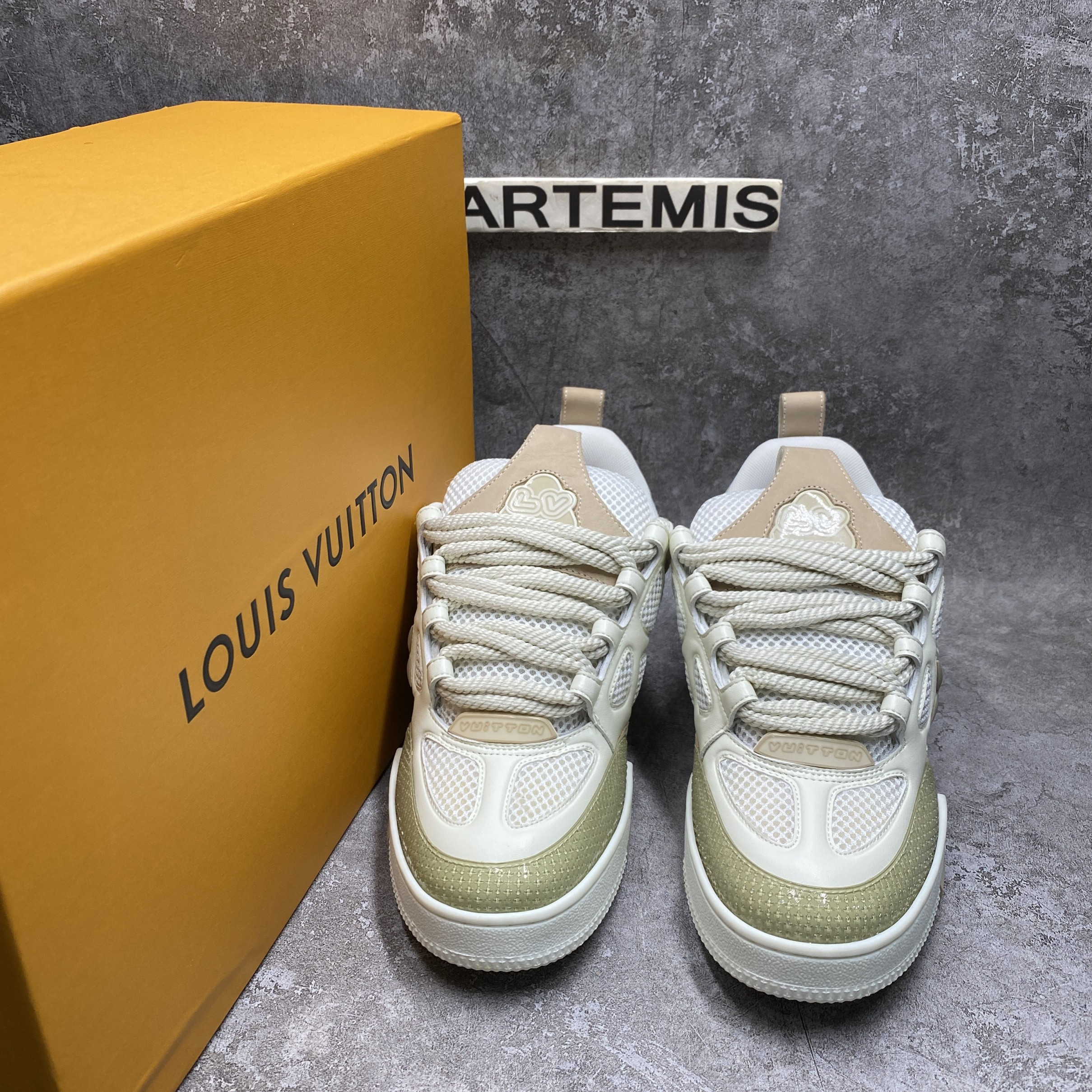 LV Skate Sneaker in Beige