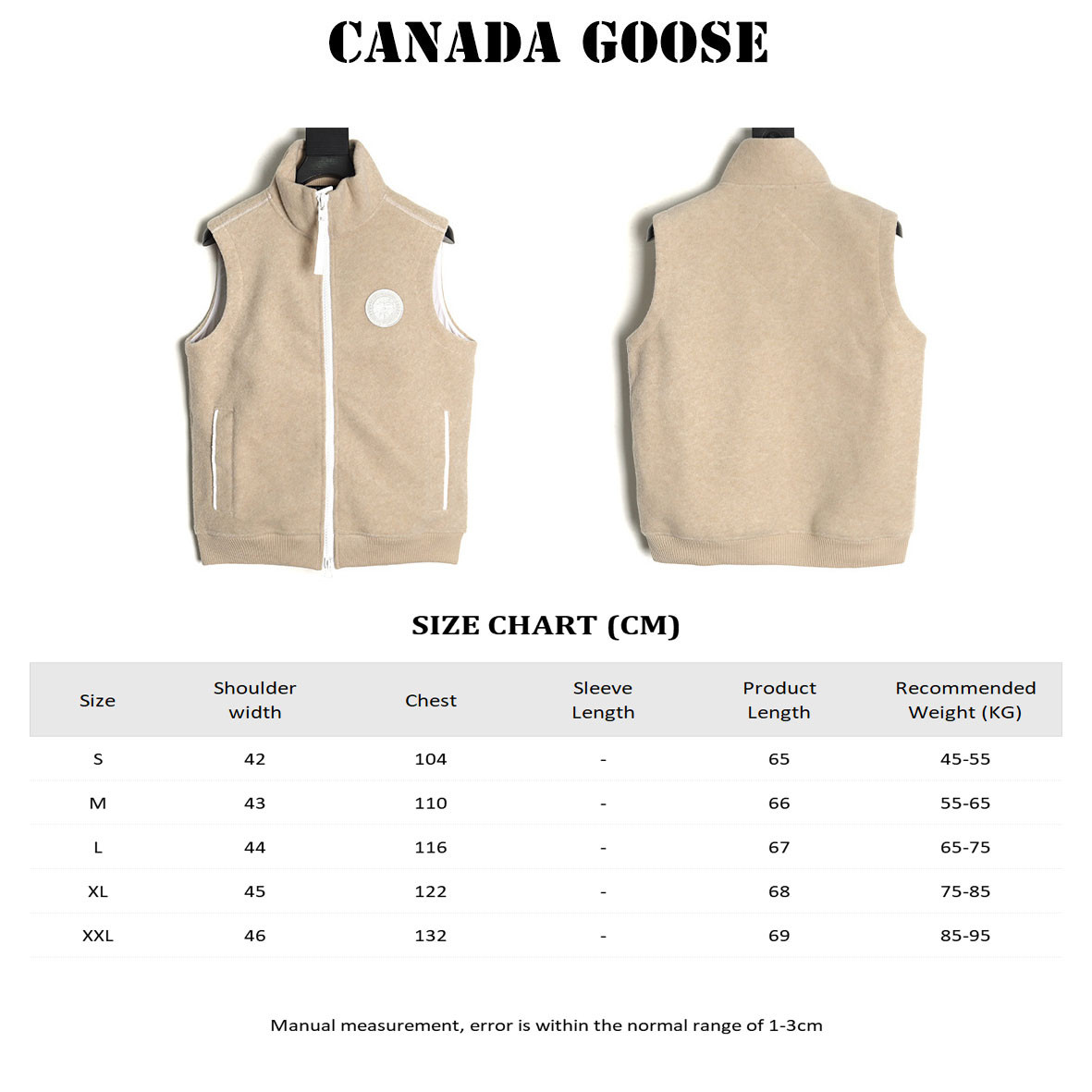 Can*a Go*e lambskin vest